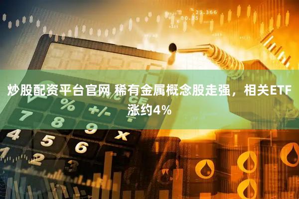 炒股配资平台官网 稀有金属概念股走强，相关ETF涨约4%